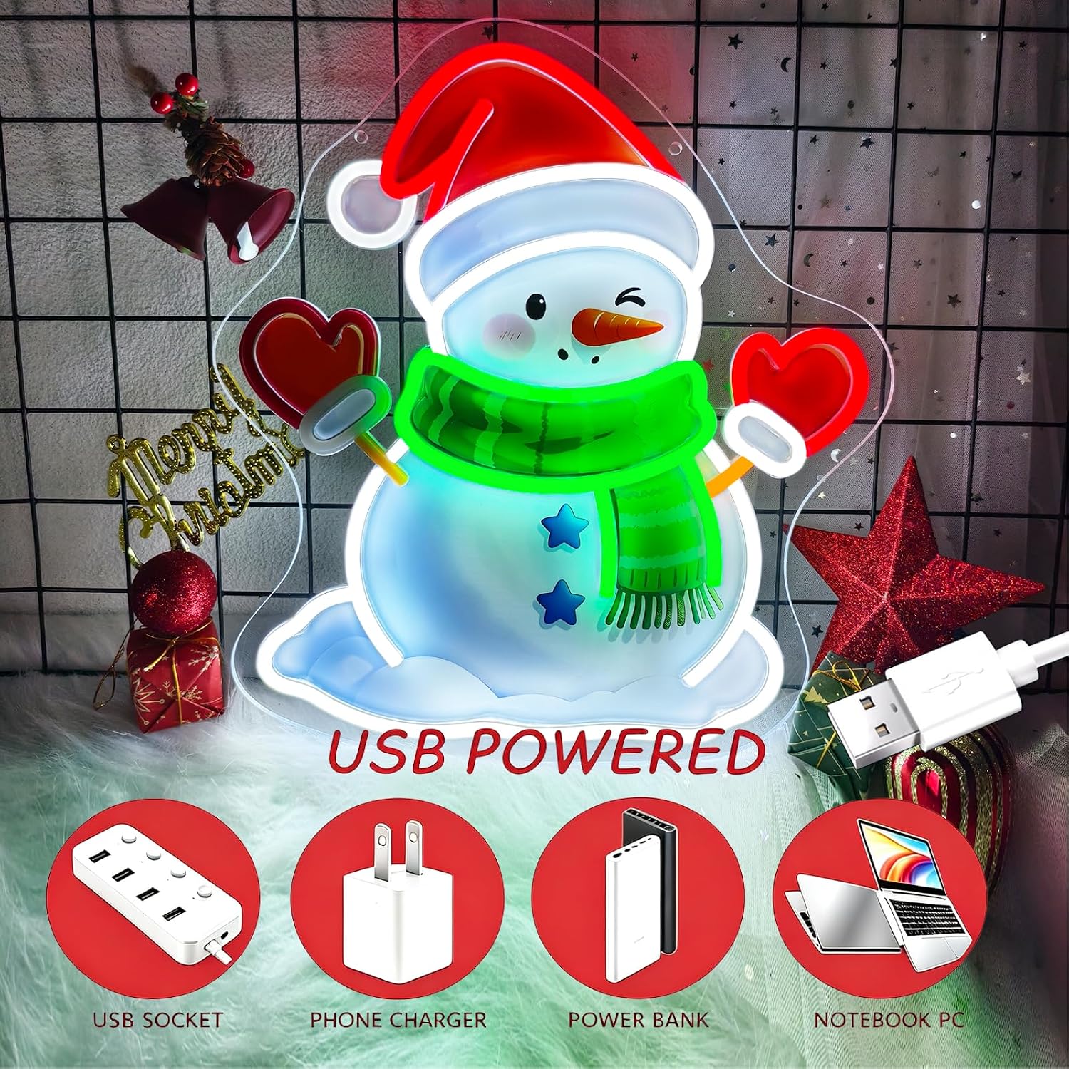 Waving Christmas Snowman LED N - Lighting Christmas Decor 评论和价格