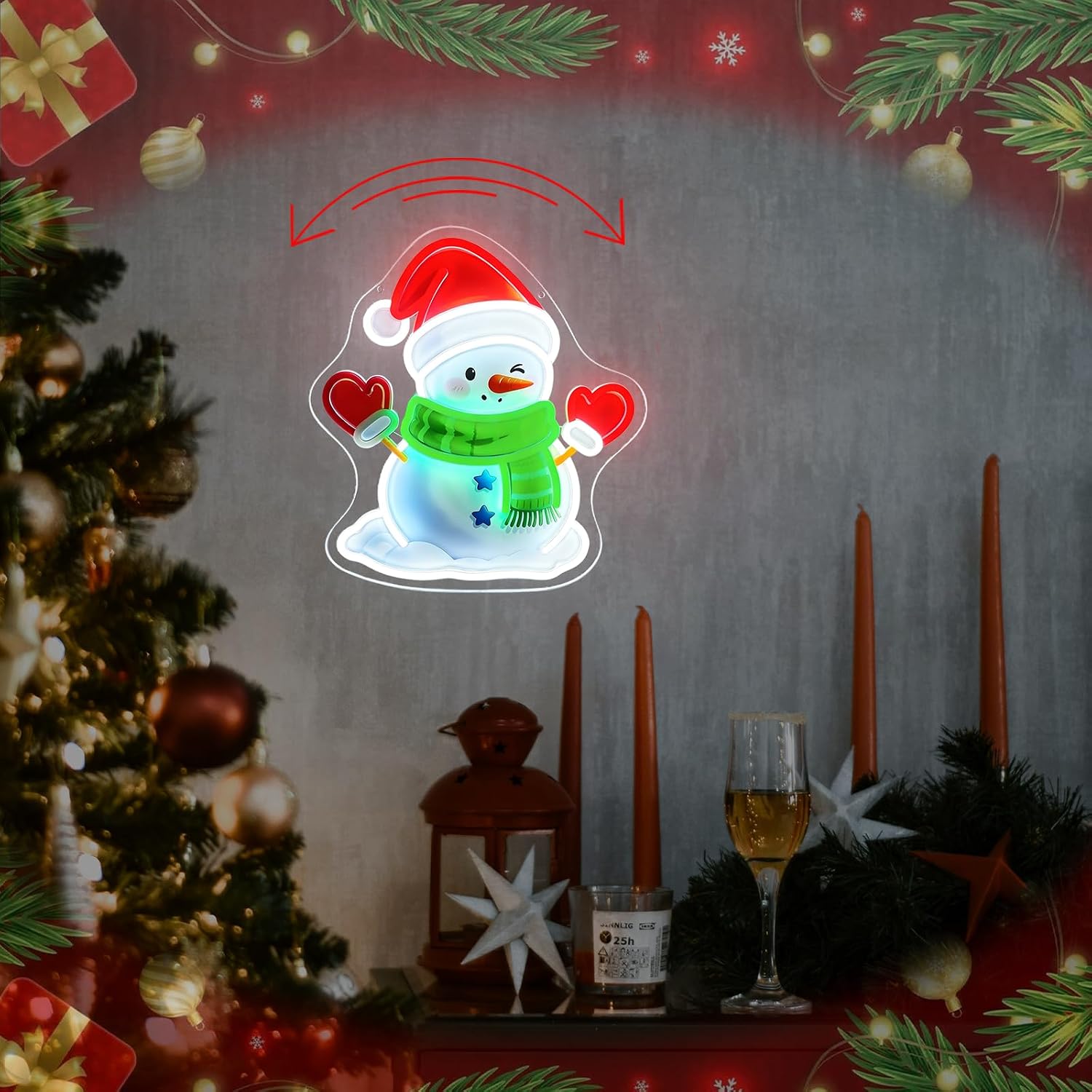 Waving Christmas Snowman LED N - Lighting Christmas Decor 评论和价格