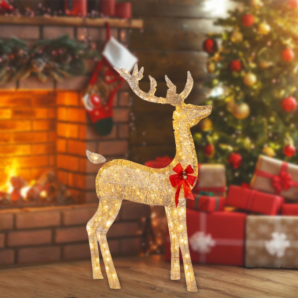 Warm White Christmas Reindeer  - Lighting Christmas Decor 评论和价格